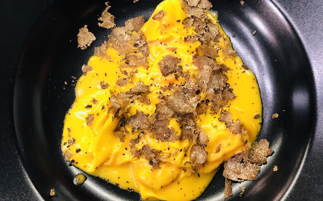 Ravioli di Zucca con Tartufo – Polpy e Fiamme